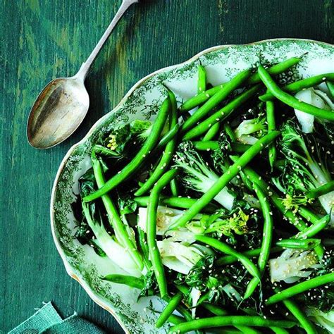 sesame-green-beans-and-bok-choy image