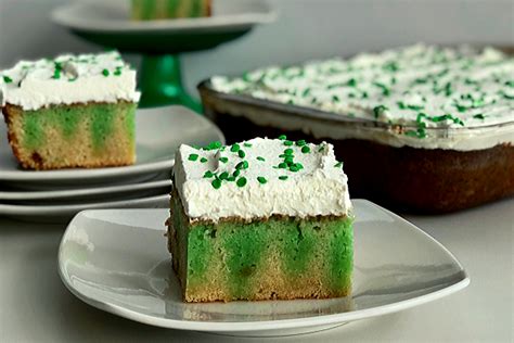 st-patricks-day-lime-poke-cake-chew-on-this image