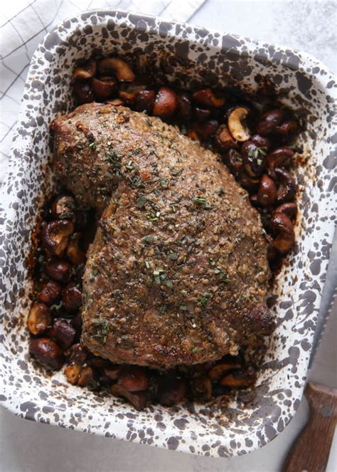 garlic-and-herb-roasted-tri-tip-and-mushrooms image