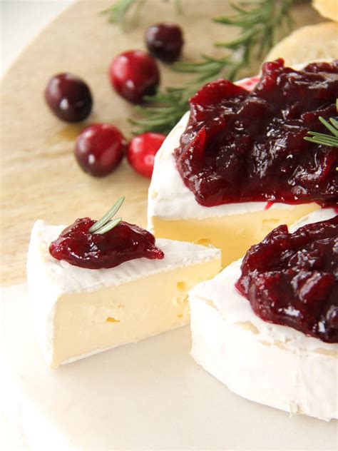 brie-appetizer-with-cranberry-balsamic-chutney image
