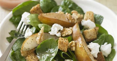 salad-of-spinach-pears-walnuts-and-feta-recipe-eat image