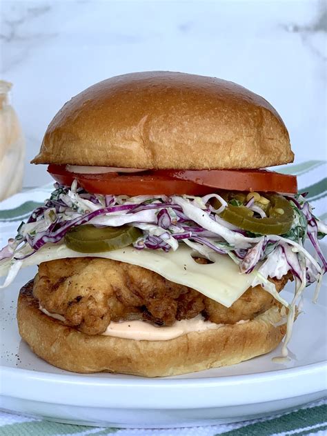 crispy-chicken-sandwich-with-slaw-spicy-mayo-the image