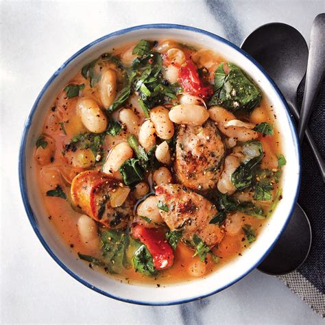 slow-cooker-white-bean-spinach-sausage-stew image