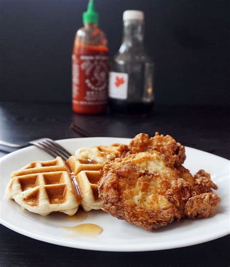 easy-buttermilk-fried-chicken-and-waffles-bijoux-bits image