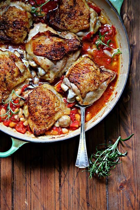 skillet-chicken-thighs-with-fire-roasted-tomatoes-and image