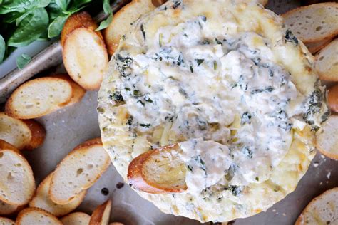 hot-spinach-artichoke-dip-with-fresh-spinach-the image