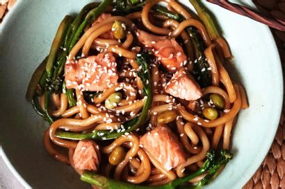 salmon-and-udon-noodle-stir-fry-tasty-kitchen image