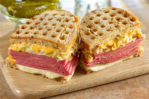 waffle-iron-reuben-sandwich-food-service-square-h-brands image
