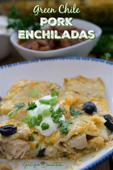 green-chile-pork-enchiladas-great-grub-delicious-treats image