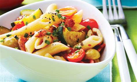 zucchini-olive-bacon-pasta-foodland image