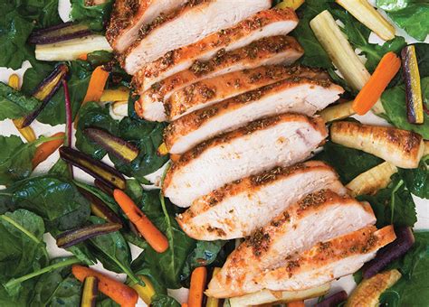 maple-glazed-turkey-breast-with-root-veg-wilted-kale image