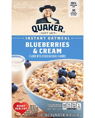 instant-oatmeal-blueberries-and-cream-quaker-oats image