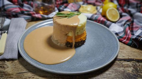 haggis-neeps-and-tatties-stack-with-a-whisky-sauce image