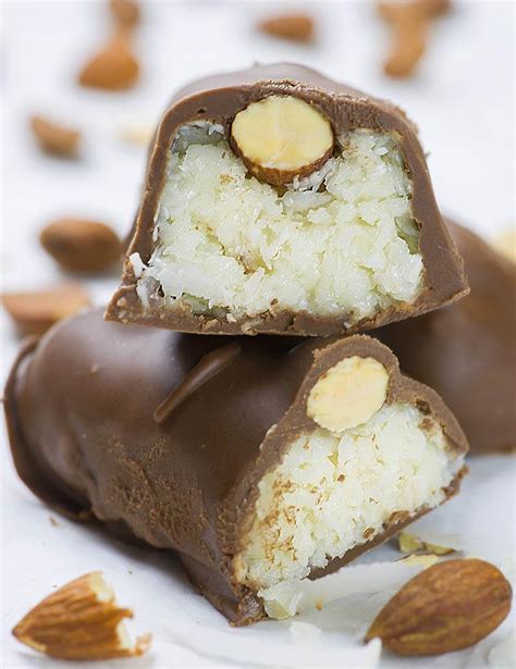 chocolate-coconut-candy-bars-homemade-almond image