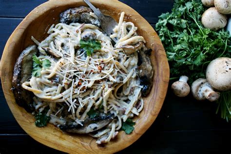 creamy-garlic-mushroom-pasta-go-dairy-free image