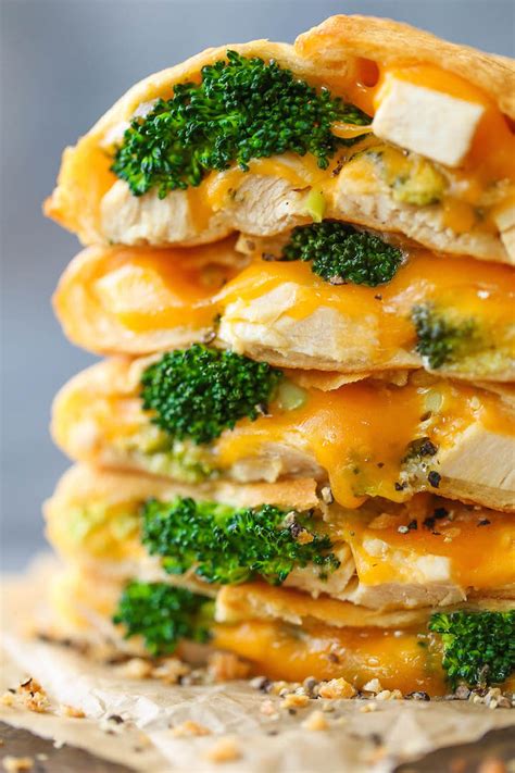 cheesy-chicken-and-broccoli-pockets-damn-delicious image