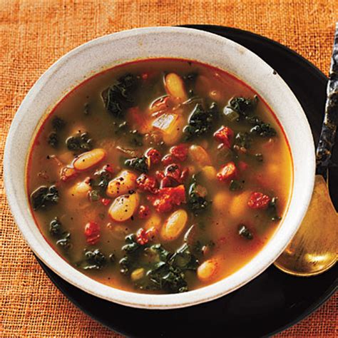 white-bean-soup-with-kale-and-chorizo-recipe-myrecipes image