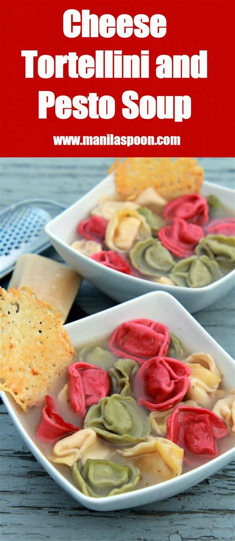 cheese-tortellini-and-pesto-soup-manila-spoon image