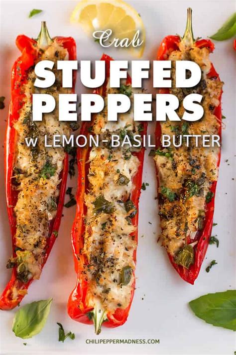 crab-stuffed-peppers-with-lemon-basil-butter-chili image