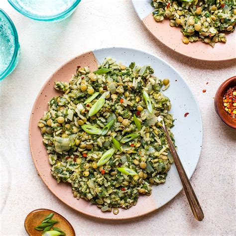 one-pot-lentils-rice-with-spinach-recipe-eatingwell image