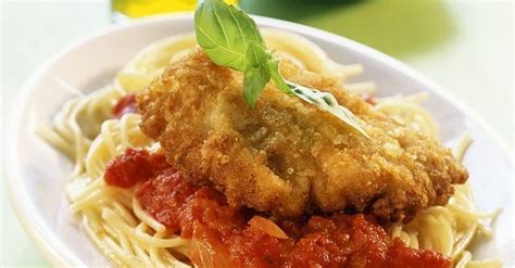 parmesan-crusted-turkey-cutlets-with-spaghetti-and image