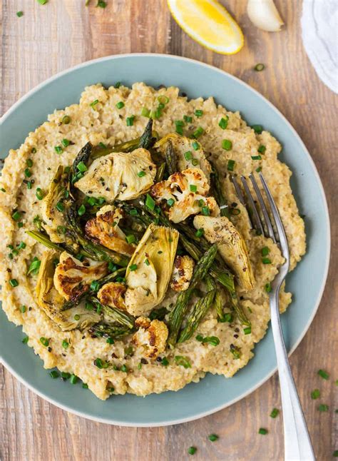 vegan-risotto-with-quinoa-asparagus-and-cauliflower image