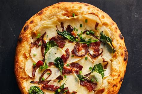 potato-pizza-with-crme-frache-and-bacon image