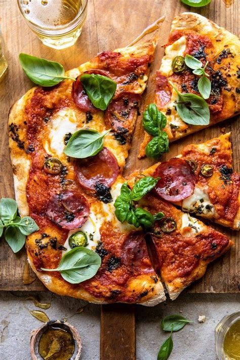 sweet-and-spicy-tomato-basil-pepperoni-pizza image