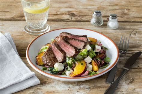 seared-steak-nectarine-salad-recipe-hellofresh image