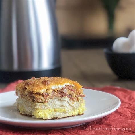 breakfast-casserole-with-biscuits-and-bacon-hearth image