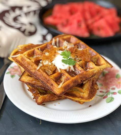 spicy-sweet-potato-hash-brown-waffles image