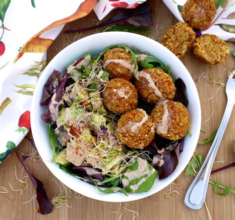 healthy-baked-falafels-with-a-spicy-peanut-sauce image