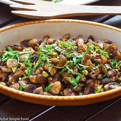 sauted-mushrooms-with-pistachios-basil-recipe-eat image