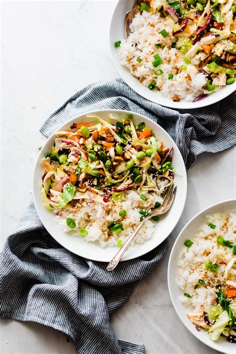 asian-chicken-bowls-with-sesame-dressing-blue-bowl image