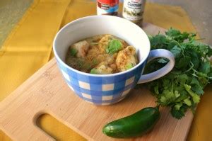 chili-chicken-soup-with-cilantro-dumplings image