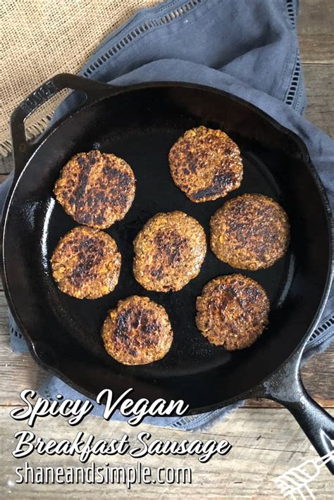 spicy-vegan-breakfast-sausage-patties-shane-simple image
