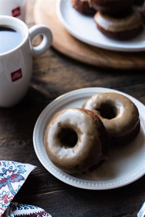 coffee-glazed-baked-chocolate-doughnuts image