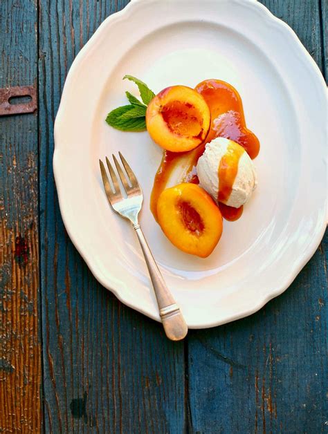 roasted-nectarines-with-caramel-sauce-studio-delicious image