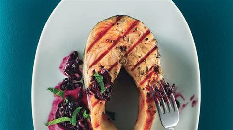 grilled-salmon-with-quick-blueberry-pan-sauce-bon image
