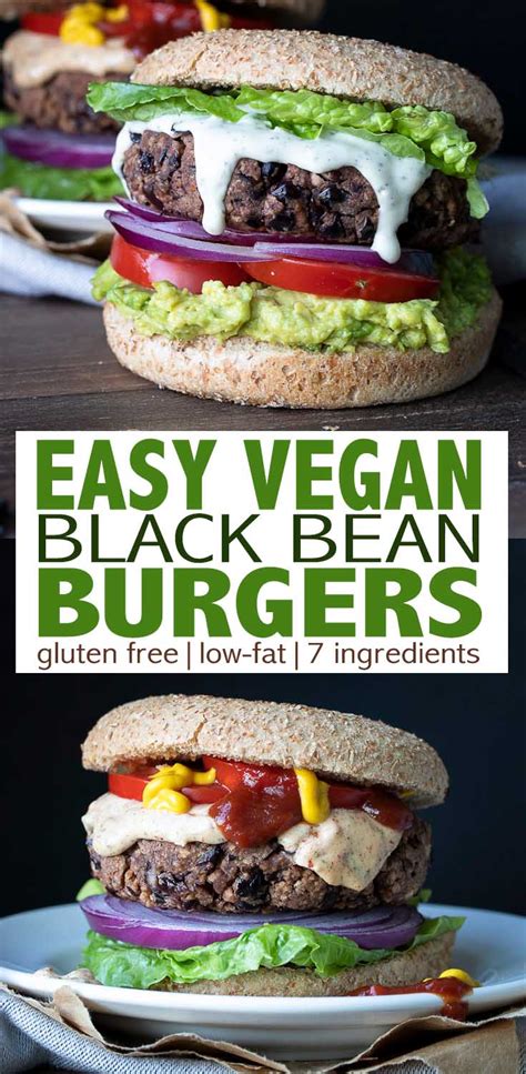 easy-gluten-free-vegan-black-bean-burgers-veggies image