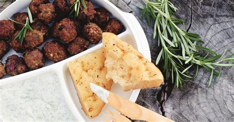 rosemary-and-olive-meatballs-with-fennel-tzatziki-the image