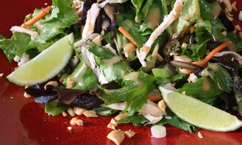 chinese-chicken-salad-with-peanut-dressing-food-channel image