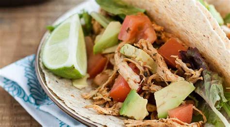 easy-shredded-chicken-tacos-recipe-flavorite image