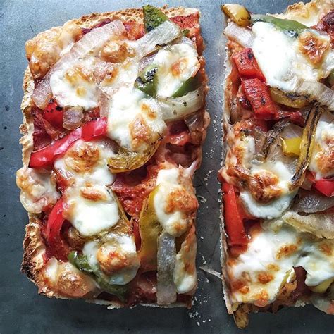 ciabatta-bread-pizza-with-roasted-red-peppers image