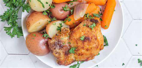 slow-cooker-chicken-thighs-with-potatoes-carrots image
