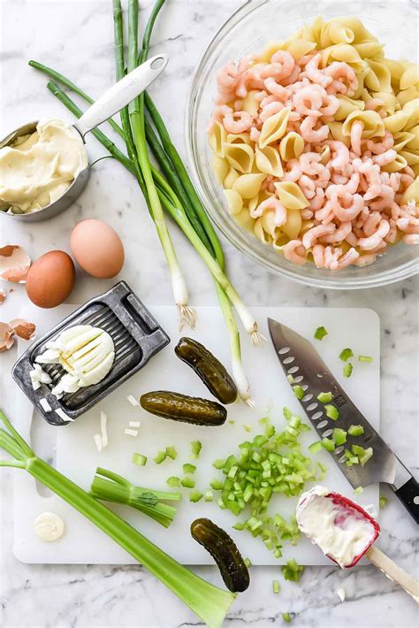 easy-shrimp-pasta-salad-recipe-foodiecrush-com image