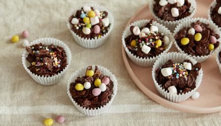 chocolate-cornflake-cakes-recipe-bbc-food image