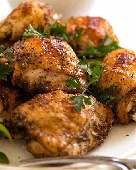 crispy-herb-baked-chicken-with-gravy-easy-roast-chicken image