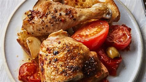 one-dish-baked-chicken-with-tomatoes-and-olives-bon image