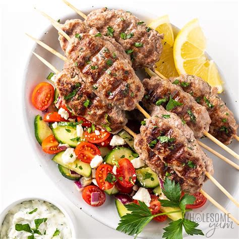 grilled-ground-lamb-kofta-kebab image